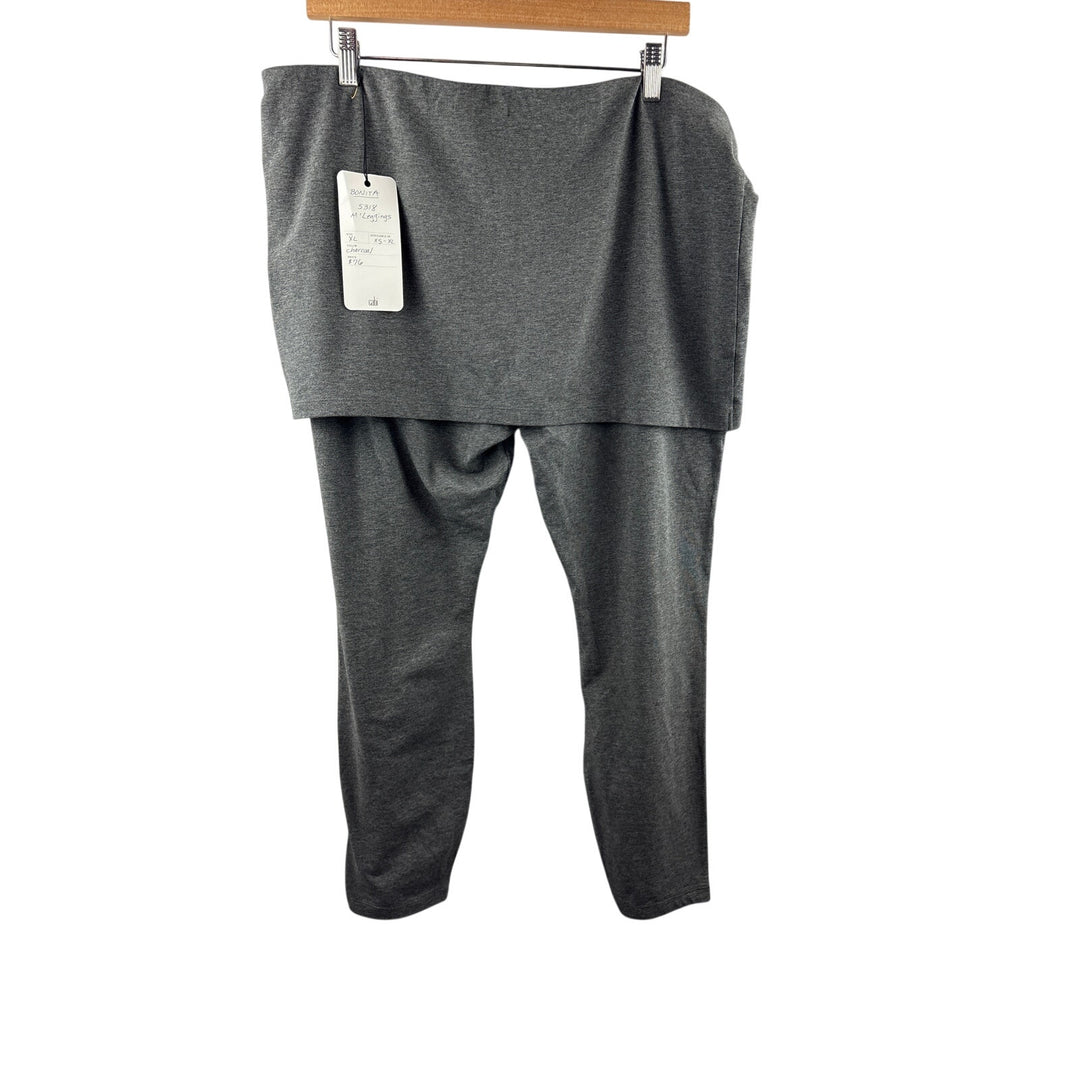 Women’s Cabi XL Gray Cropped Leggings w/ Attached Skirt