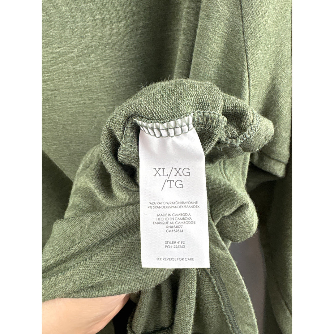 Women’s Cabi XL Olive Green Long Sleeve V-Neck