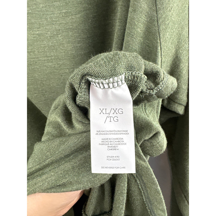 Women’s Cabi XL Olive Green Long Sleeve V-Neck