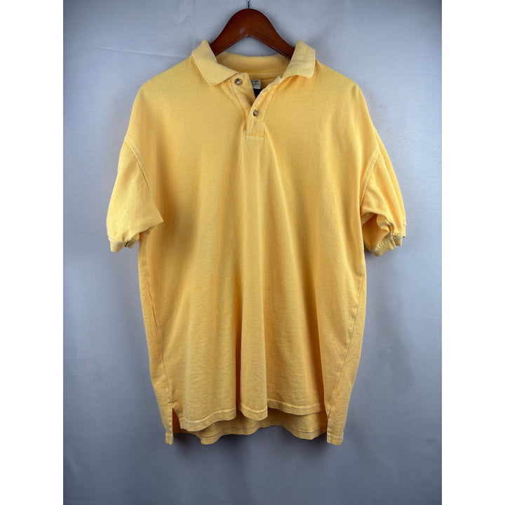 Fresh Produce Women’s Yellow Polo Shirt Large 100% Cotton Casual Top