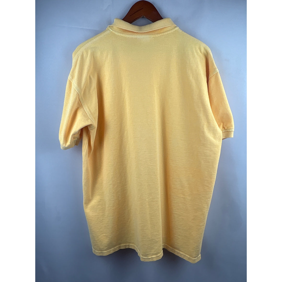 Fresh Produce Women’s Yellow Polo Shirt Large 100% Cotton Casual Top