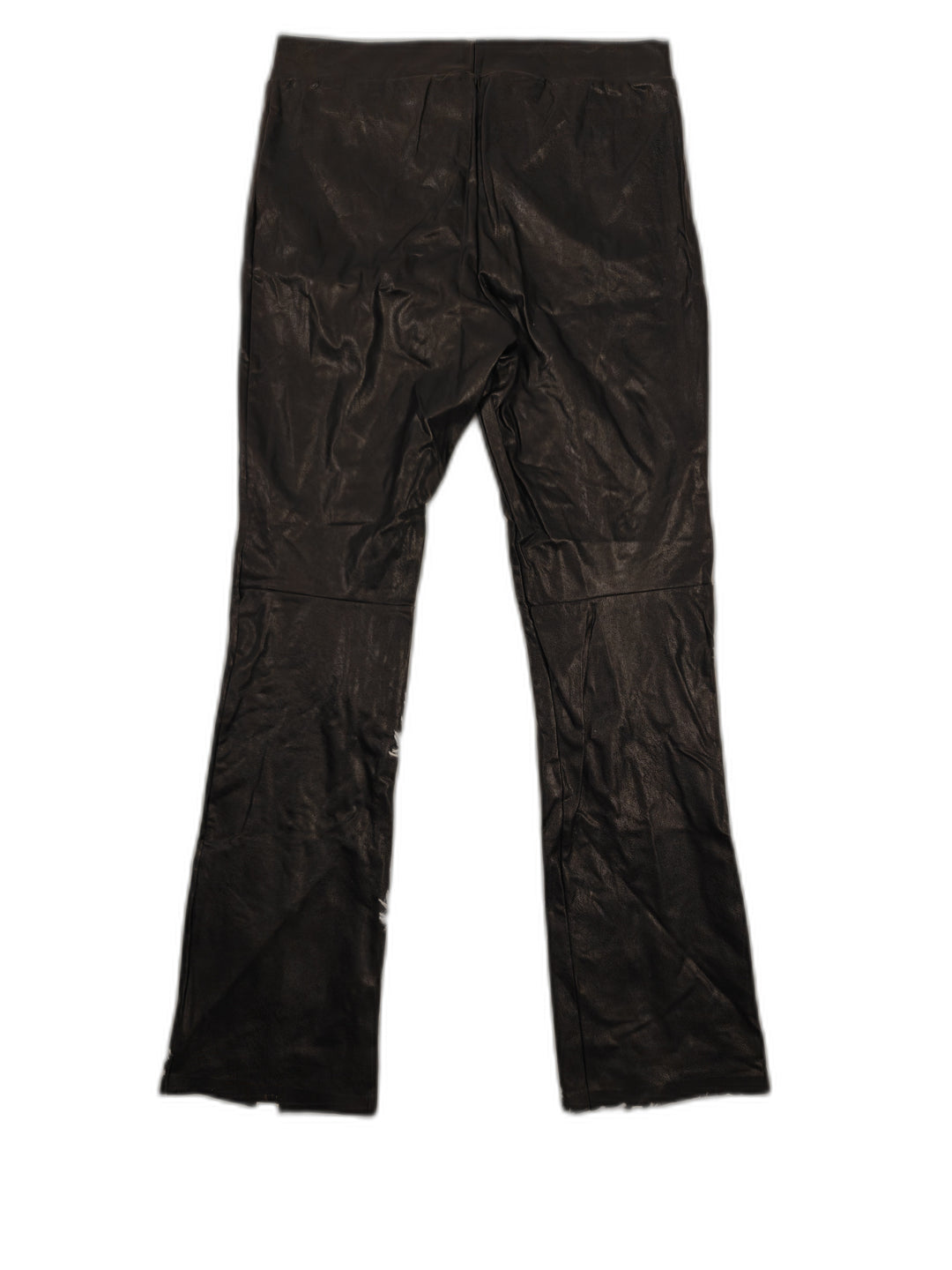 Womens Commando Faux Leather Flare Pants Black Size XL