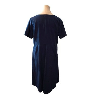 Women's Blue Long Cotton Dress - Size XL