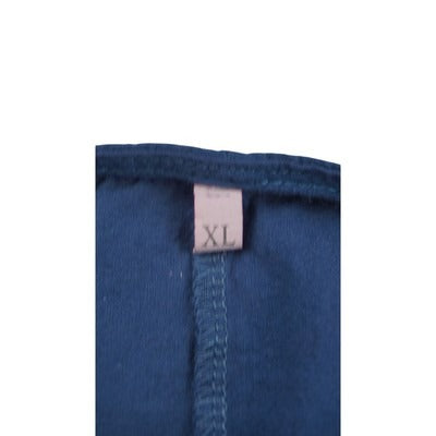 Women's Blue Long Cotton Dress - Size XL
