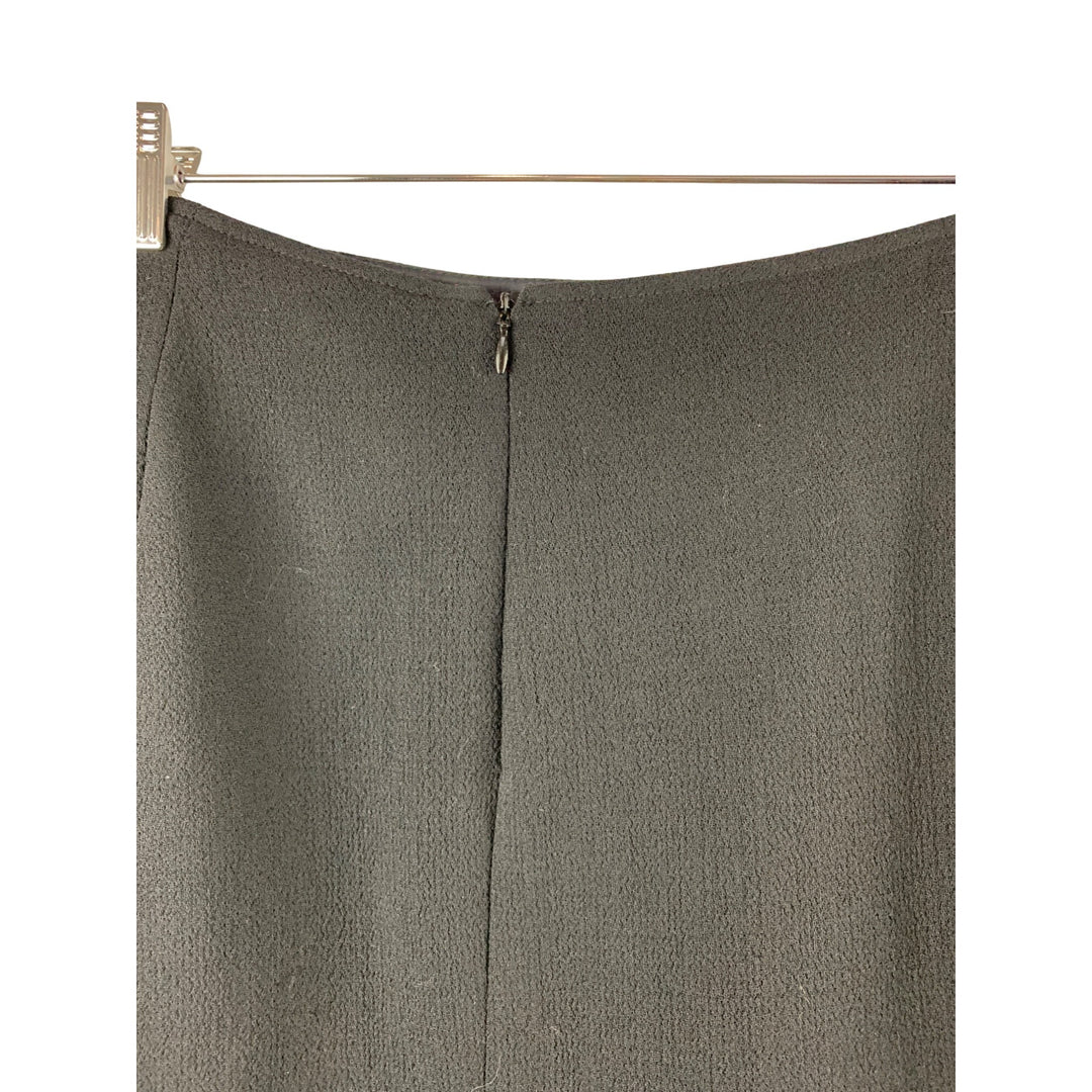 Rickie Freeman Teri Jon Black Wool Skirt Womens Size 6