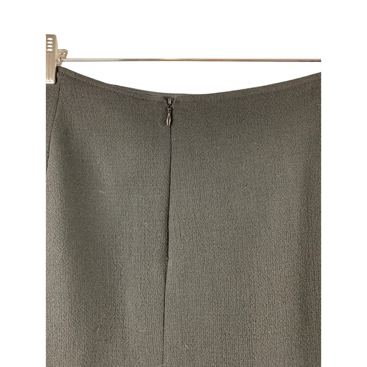 Rickie Freeman Teri Jon Black Wool Skirt Womens Size 6