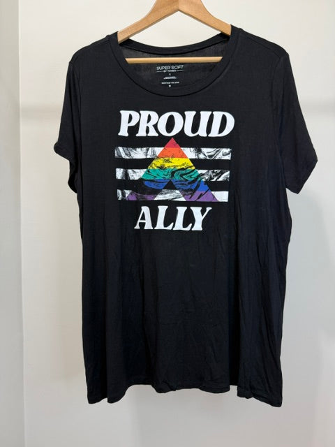 Torrid Super Soft Graphic Tee  (Proud Ally) Sz1(14-16) NWOT