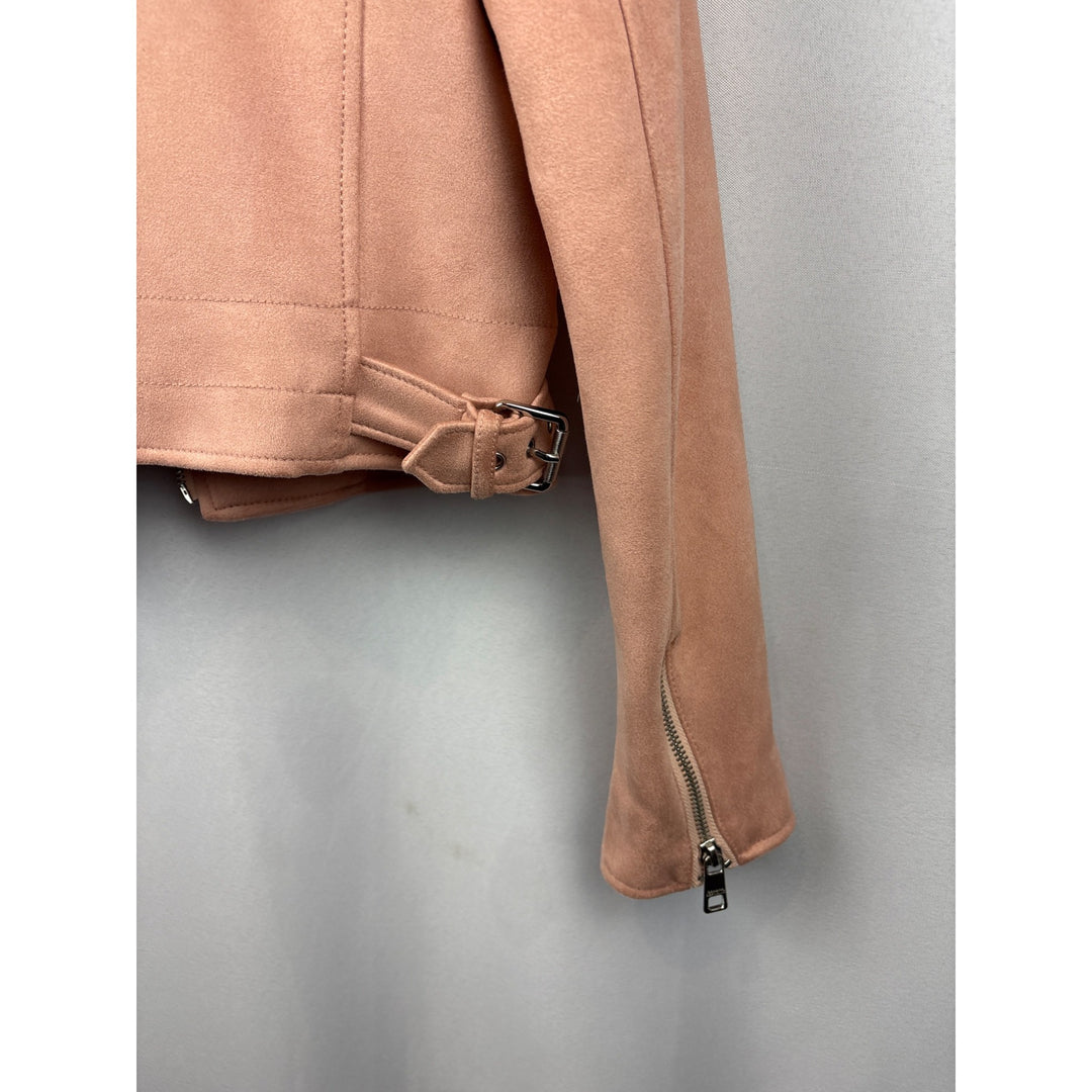 Women’s Banana Republic XS Peach Suede Biker Jacket