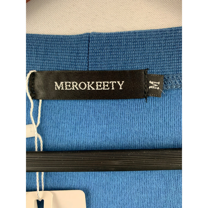 Merokeety Womens Button Down Knit Cardigan H Blue