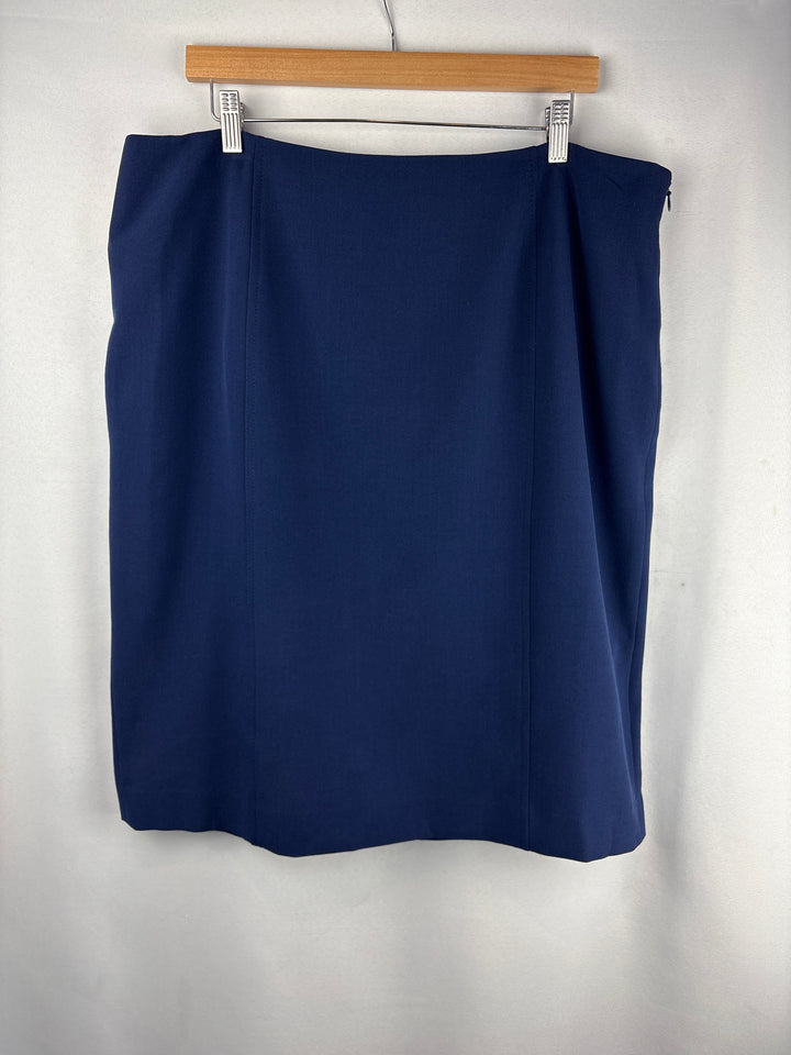 Women’s Kasper Size 18 Navy Blue Pencil Skirt