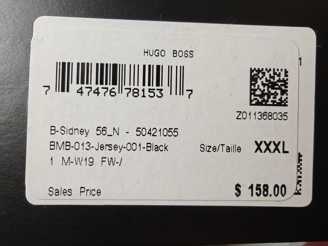 Mens Hugo Boss B-Sidney Quarter Zip Pullover Black 3XL