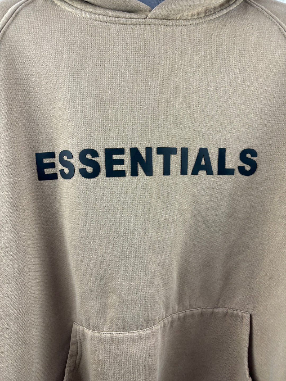 Men’s Essentials XL Light Brown Logo Hoodie