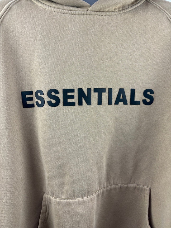 Men’s Essentials XL Light Brown Logo Hoodie