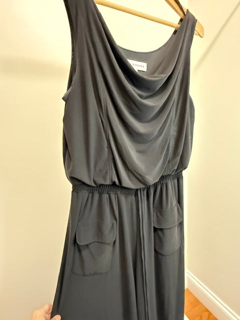 Emma &amp; Michele Cowl Neck Wide Leg Jumpsuit Black SzL