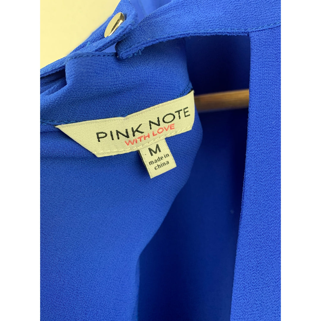 Women's Pink Note Blue Tank Top Size M