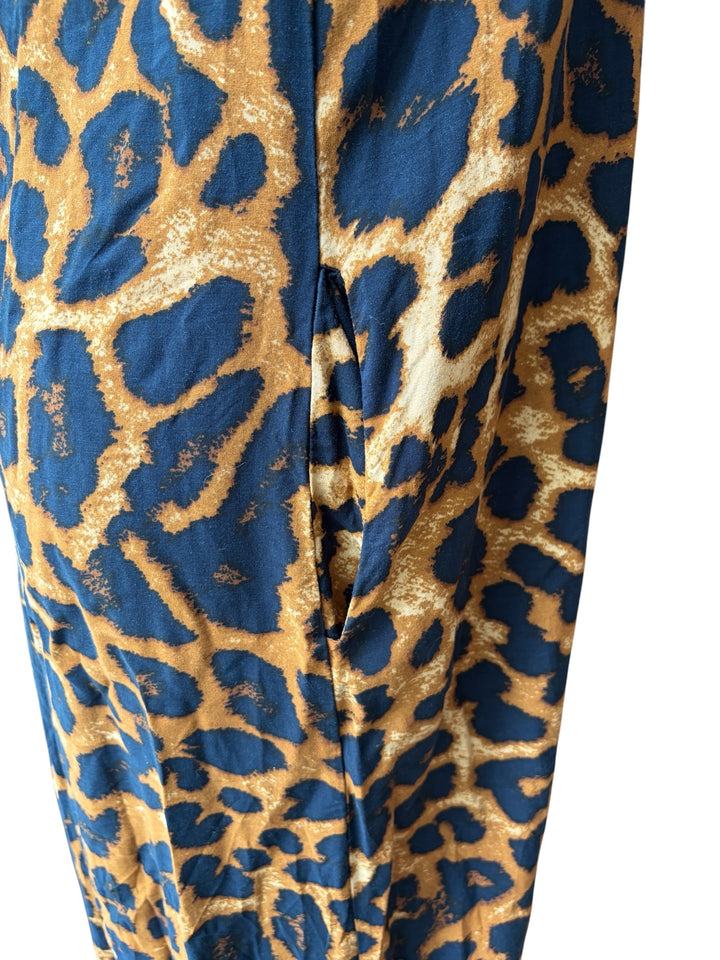 Buenos Ninos Women's Animal Leopard Print Maxi Ruffle Hem Women's dress, Size S