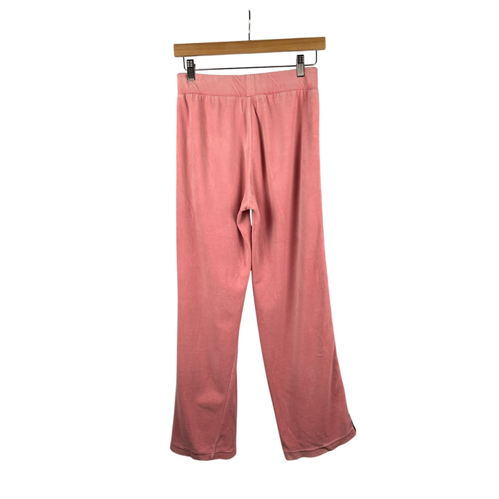 Pink Velour Track Pants With Side Stripe By N.Y.L. Small