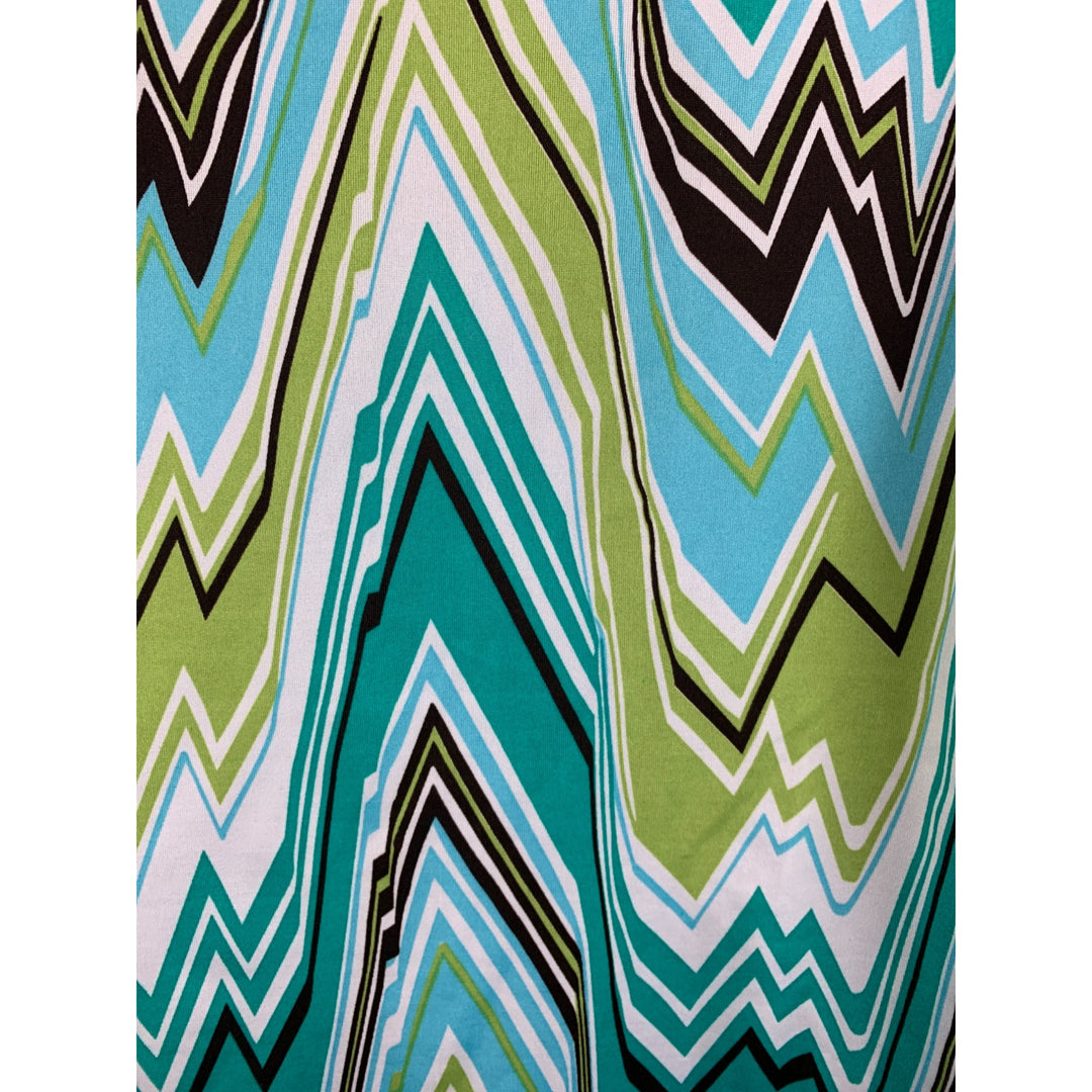Notations Womens Petite Chevron Wrap Top PM Polyester Spandex