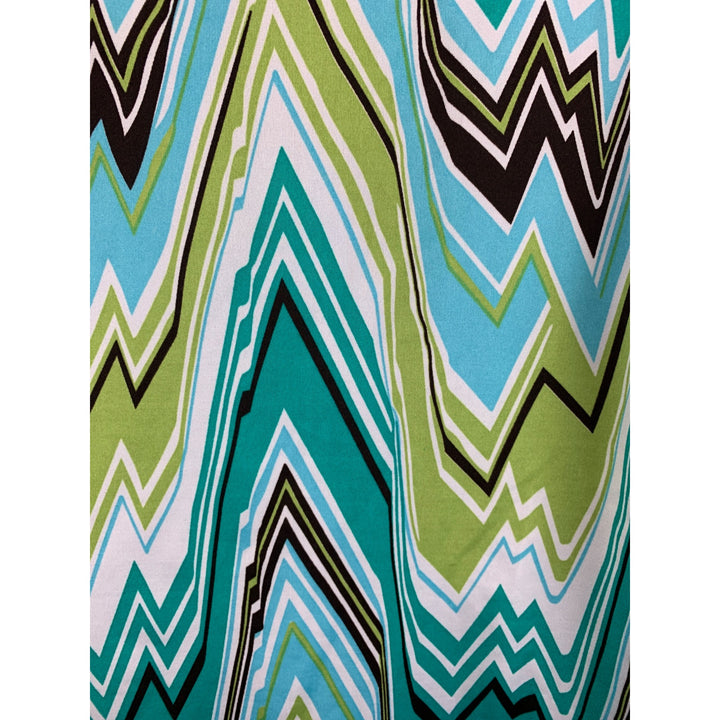 Notations Womens Petite Chevron Wrap Top PM Polyester Spandex