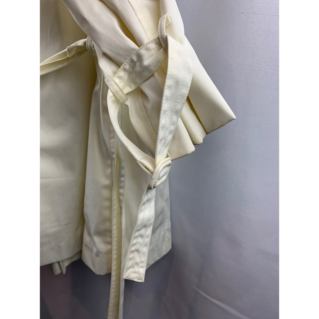 Women's London Fog Short Trench Coat White Size M