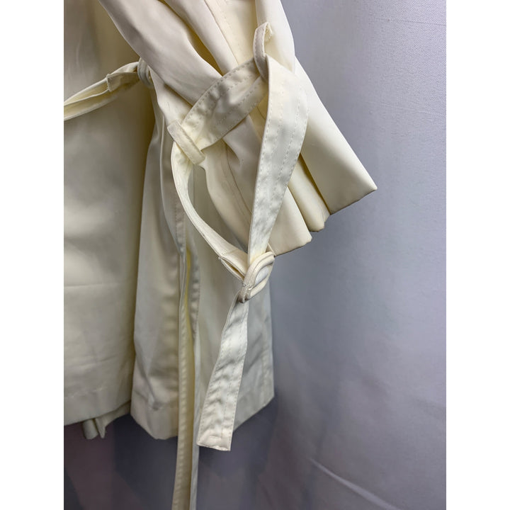Women's London Fog Short Trench Coat White Size M