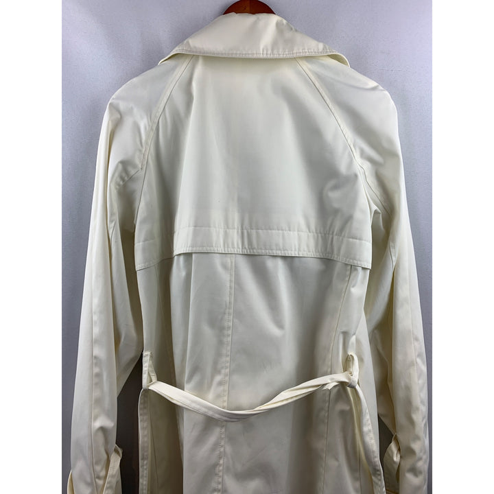 Women's London Fog Short Trench Coat White Size M
