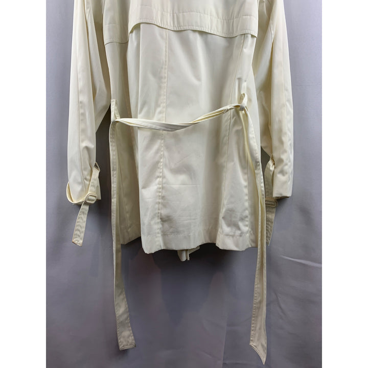 Women's London Fog Short Trench Coat White Size M