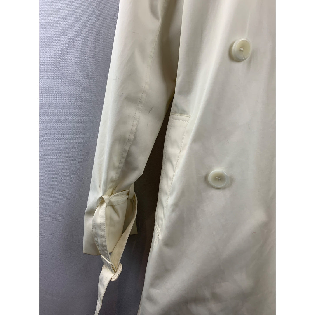 Women's London Fog Short Trench Coat White Size M