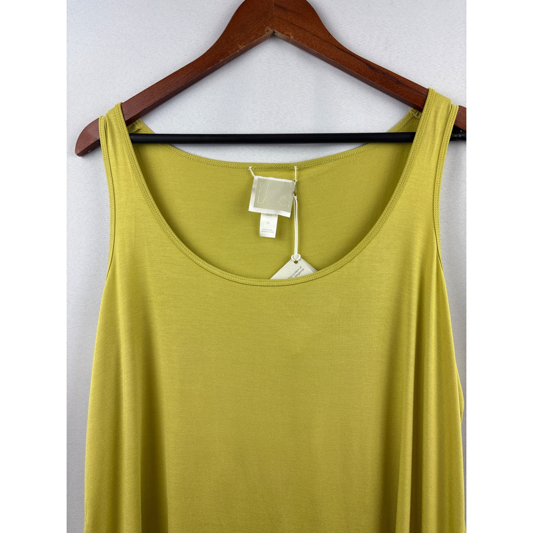 Women’s Wynne Layers Size 1X Mustard Yellow Tank Top