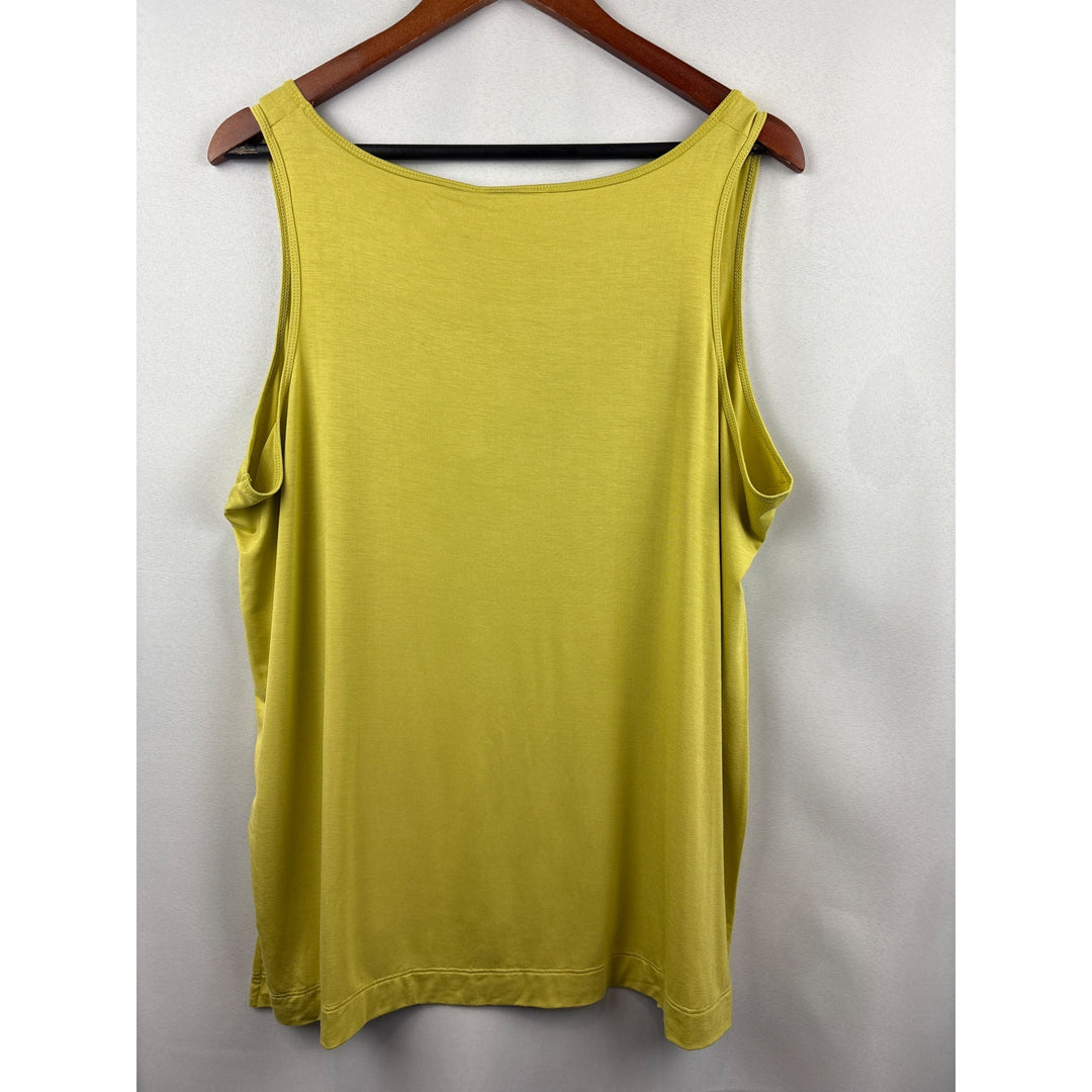 Women’s Wynne Layers Size 1X Mustard Yellow Tank Top