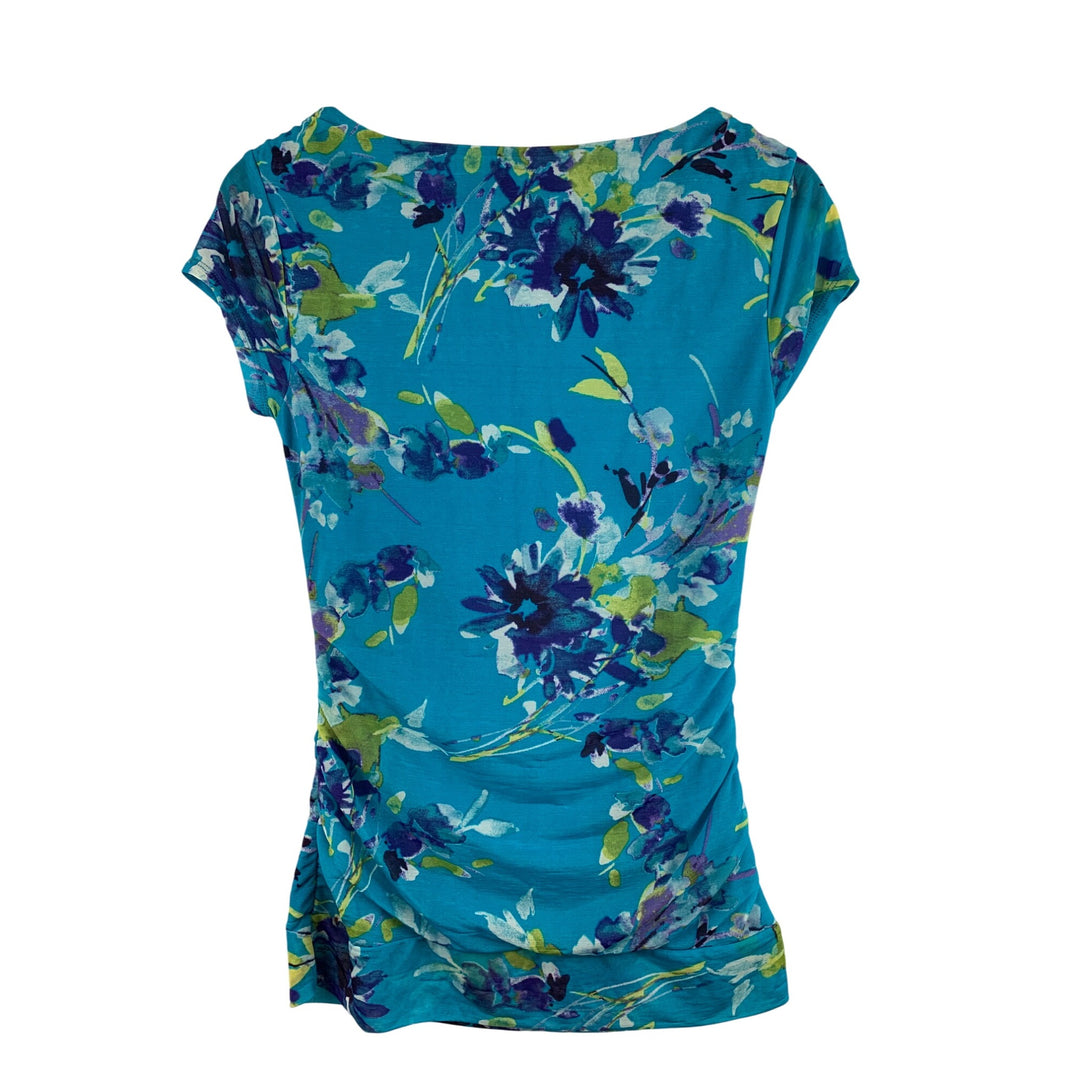 Elle Womens Floral Print Dress XS Polyester