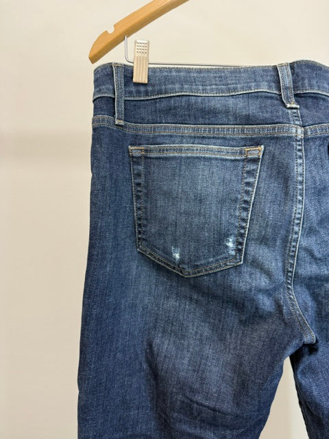 Joe’s Skinny Ankle Jeans (Medium Wash, Raw Hem, Stretch, 28” Inseam) Sz32