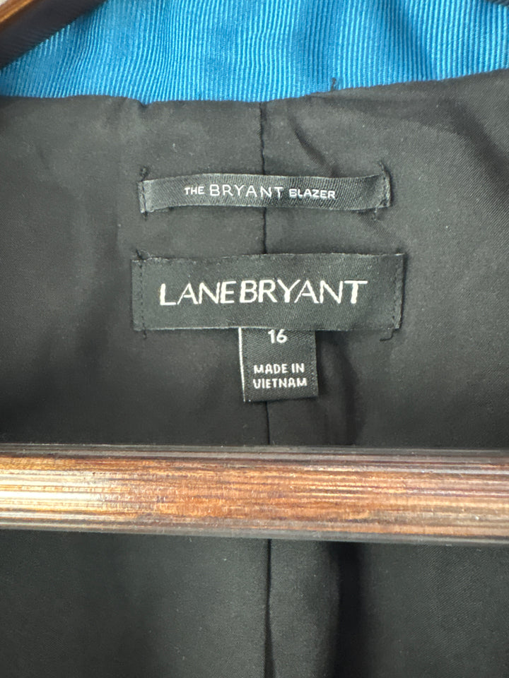 Women’s Lane Bryant Size 16 Black Floral Velvet Blazer