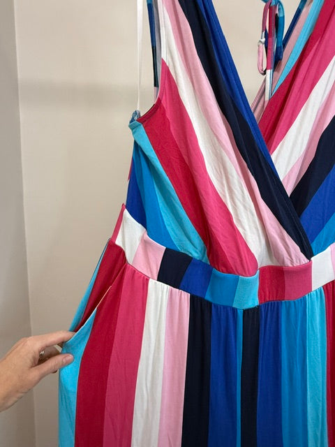 Torrid Stripe Wide Leg Jumpsuit NWT Sz1 / 1X /14-16