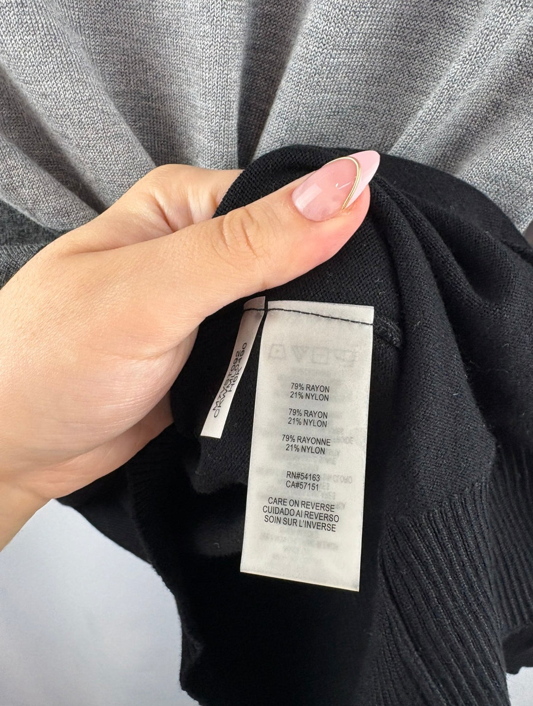 Women’s Calvin Klein Small Black & Gray Striped Turtleneck