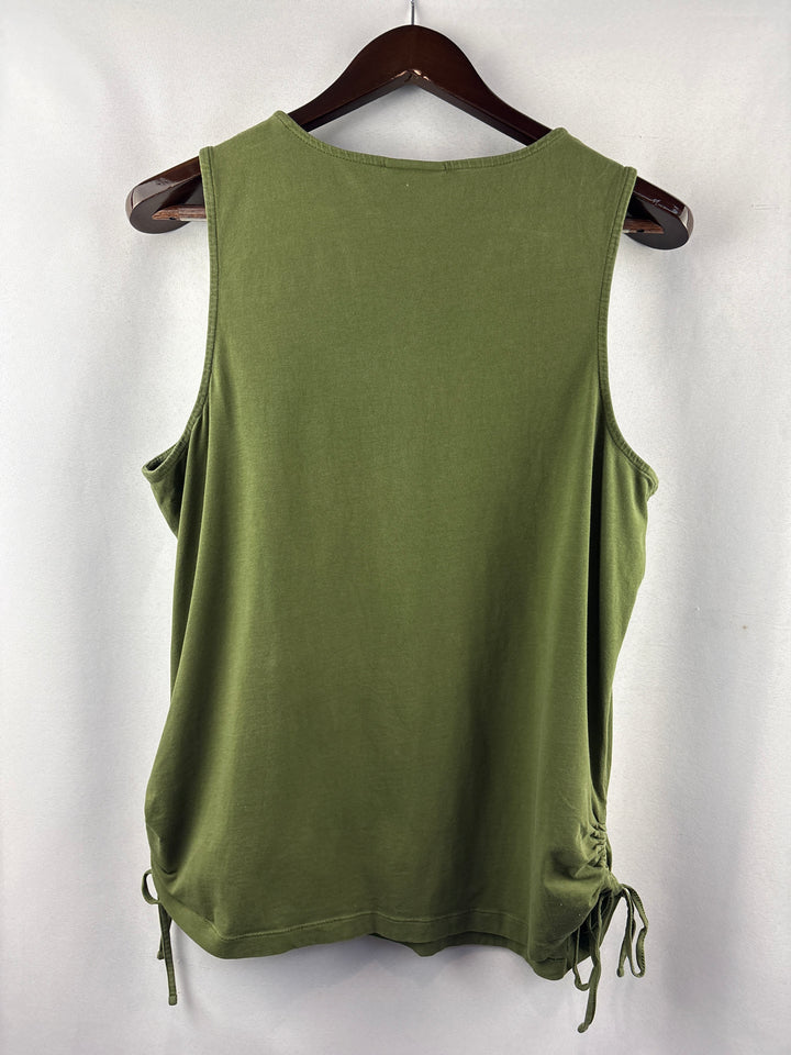 Women’s J.Jill Large Olive Green Sleeveless Blouse