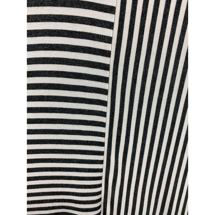 Cabi Black & White Striped Sleeveless Top S