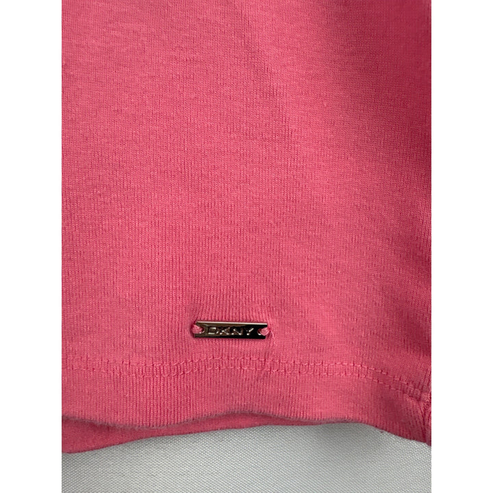 DKNY Womens Medium Pink Cotton T-Shirt