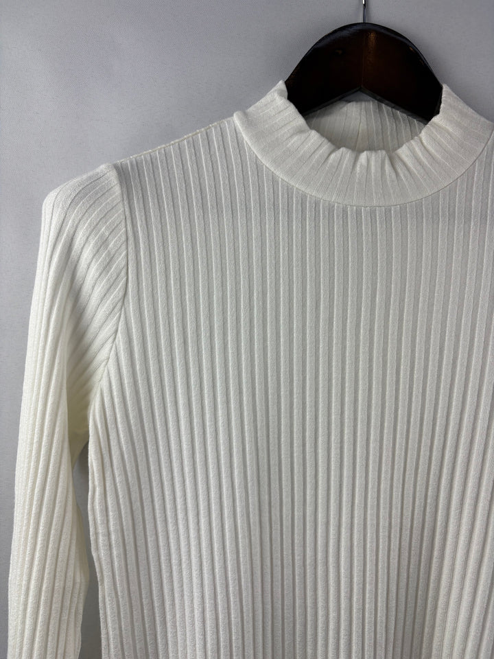 Women’s Liverpool Los Angeles Medium Cream Ribbed Sweater