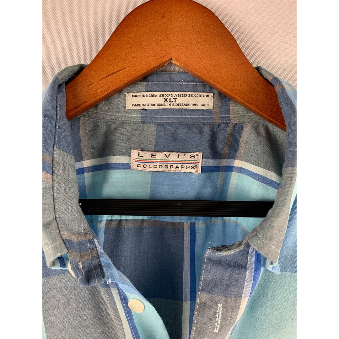 Levis Colorgraphs Mens XL Plaid Button-Up Shirt