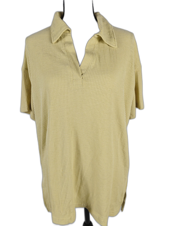 Women’s Jane + Delancey Polo Top Yellow Size M NWT