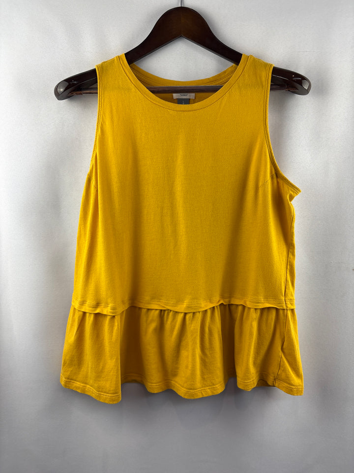 Women’s Old Navy Large Yellow Sleeveless Peplum Blouse