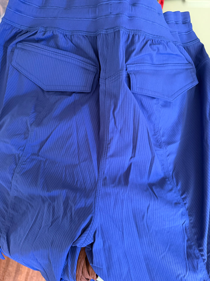 Lululemon Blue Ribbed Cargo Wide Leg Pants Size S