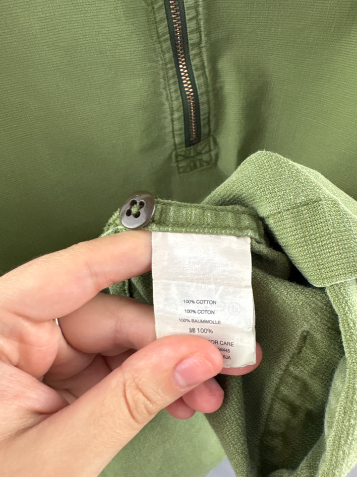 Men’s Wallace &amp; Barnes Medium Army Green Half-Zip Shirt