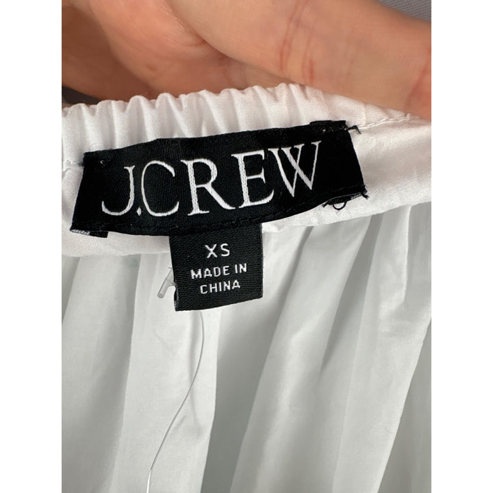 J.Crew Womens White Off-Shoulder Cotton Blouse XS