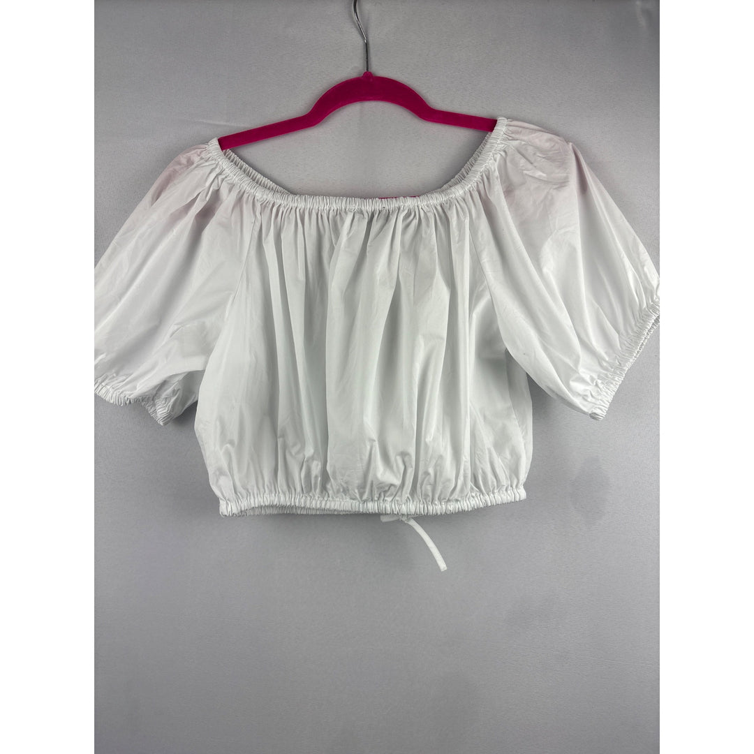 J.Crew Womens White Off-Shoulder Cotton Blouse XS