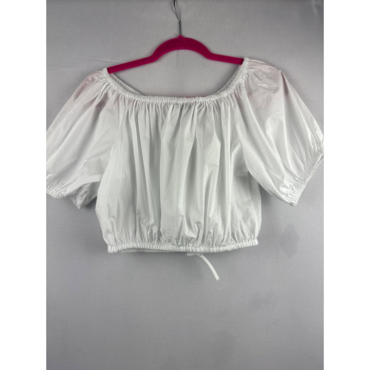 J.Crew Womens White Off-Shoulder Cotton Blouse XS