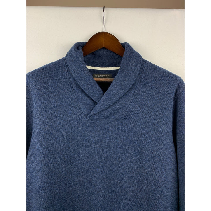 Men’s Banana Republic Blue Waffle Sweater Size Large