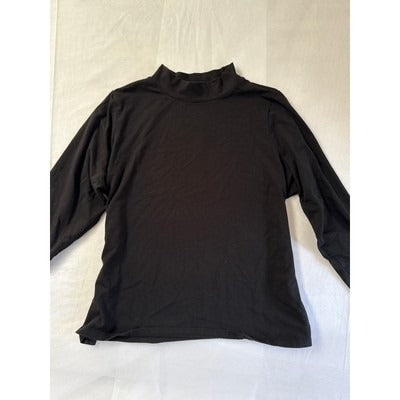 D&Co. Essentials Black Long Sleeve Mock Neck Top Womens 2X Cotton/Spandex