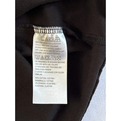 D&Co. Essentials Black Long Sleeve Mock Neck Top Womens 2X Cotton/Spandex